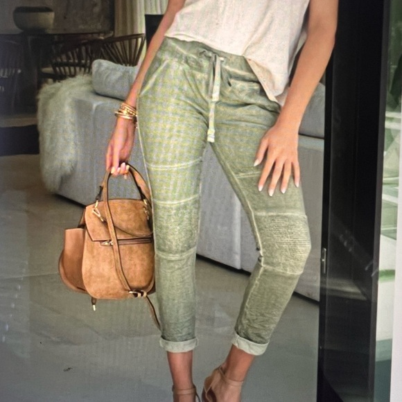 Venti6 Pants - Venti6 Olive Green Moto Women's Jogger Pants S/M